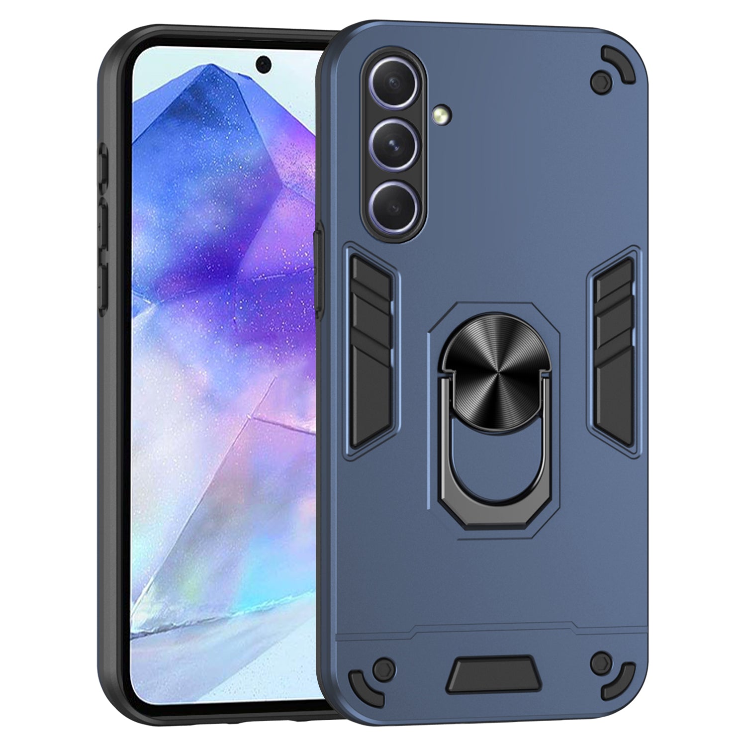 For Samsung Galaxy A55 5G Case Kickstand Phone Cover Support Magnetic Car Mount For Samsung Galaxy A55 5G Case Kickstand Phone Cover Support Magnetic Car Mount